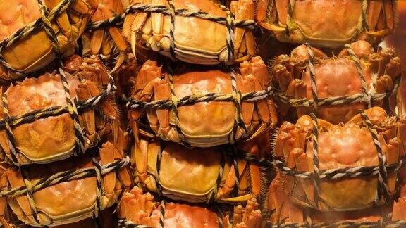 蒸螃蟹中国传统小吃