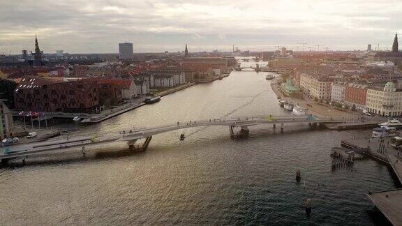 哥本哈根城市景观:自行车桥
