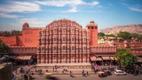 历史地标哈瓦玛哈又名风之宫位于印度拉贾斯坦邦斋浦尔的粉色城市