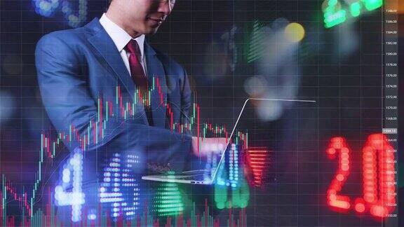 数字世界科技大数据创新金融业务投资亚洲投资者商人和证券交易所市场人工智能公司股价分析