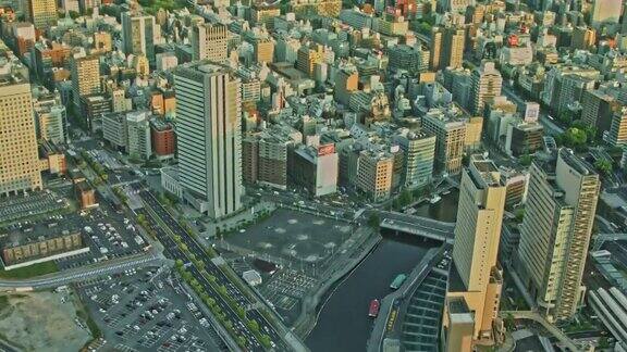 日本横滨的鸟瞰图