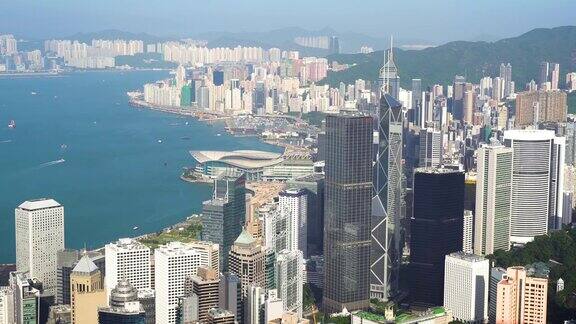 俯瞰香港摩天大楼