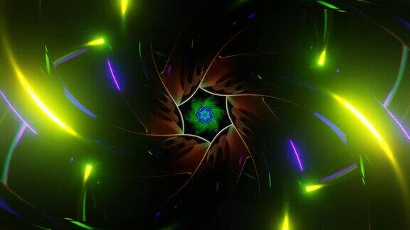 一个动态的VJ循环背景照明的霓虹灯迪斯科魔术