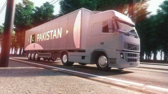 公路白昼物流运输运输卡车巴基斯坦