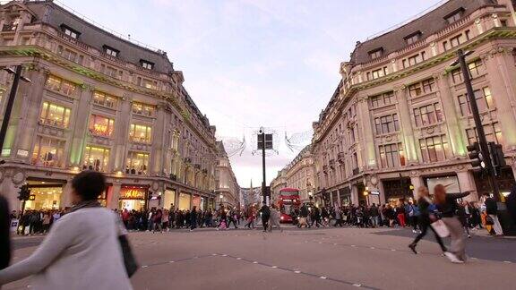 伦敦牛津街圣诞节4K购物