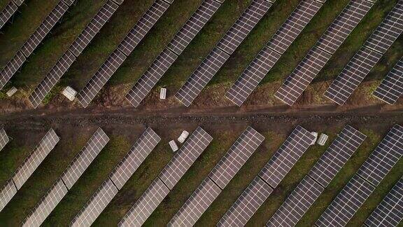 观看大型工业太阳能农场生产集中太阳能