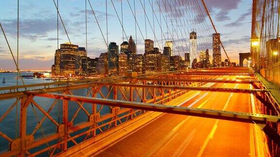 夜晚的布鲁克林大桥