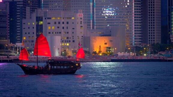 中国香港城市夜景