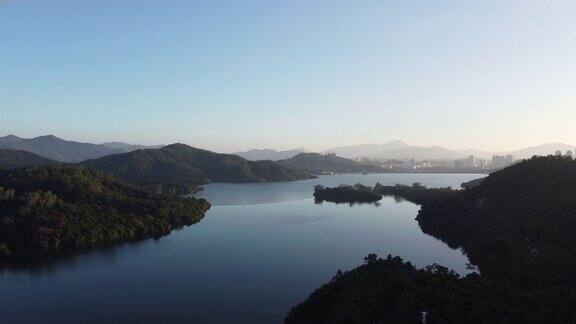 深圳城市风光及深圳水库航拍视频