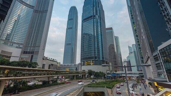 4K时光流逝:香港市区的交通系统和城市景观