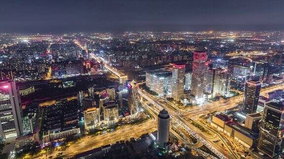高角度北京在晚上北京中国