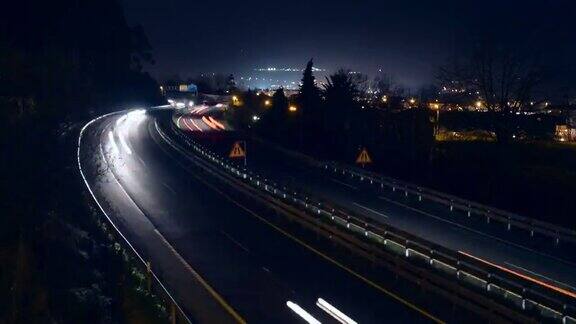 夜间高速公路上交通的时间间隔
