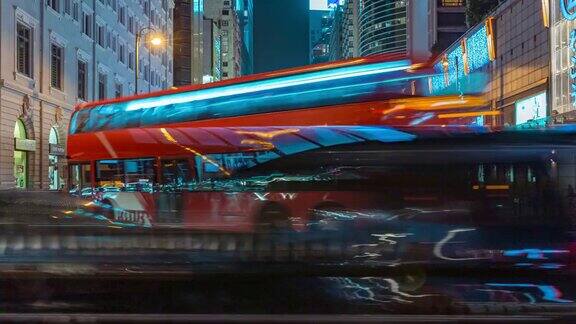 4K时光流逝:弥敦道的香港交通系统及夜景
