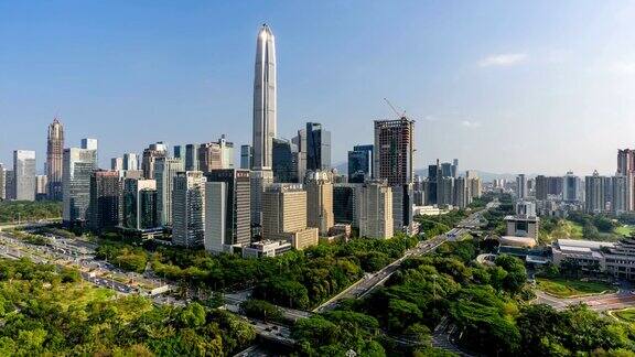 位于中国深圳中央商务区的摩天大楼