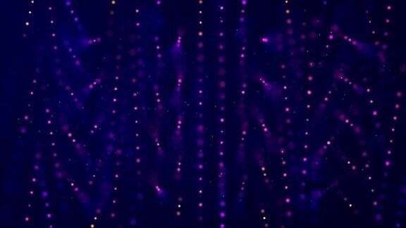 圆形抽象紫色粒子背景无缝循环