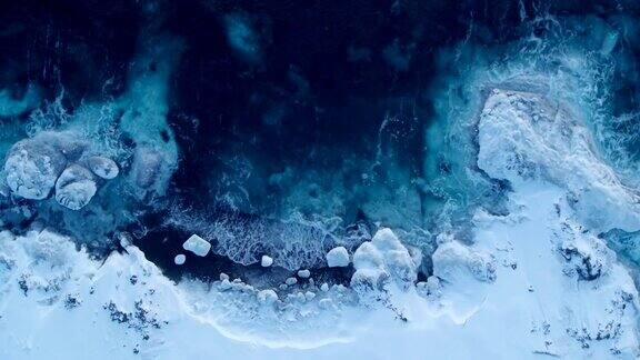 从上面看格陵兰岛的海岸