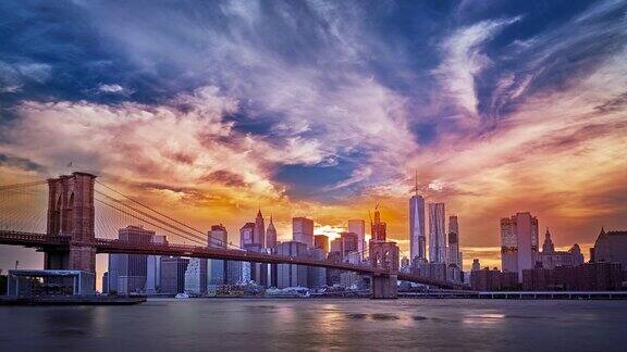 布鲁克林大桥曼哈顿纽约市