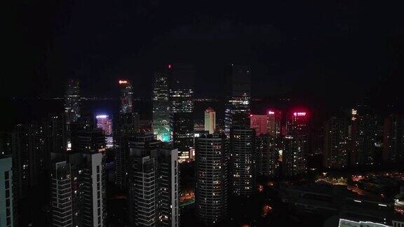 中国厦门金融区夜景