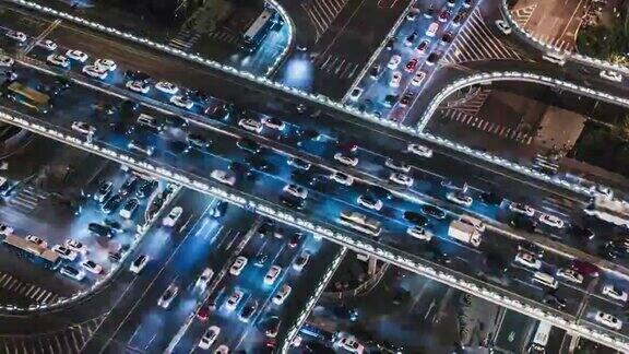 TD无人机视角下的立交桥和城市夜间交通