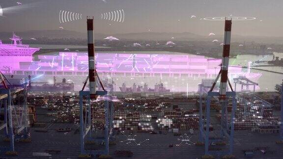 未来港拥有5G网络和技术数据通信空中