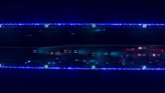 夜晚照亮三亚河交通大桥航拍全景时间跨度为4k中国