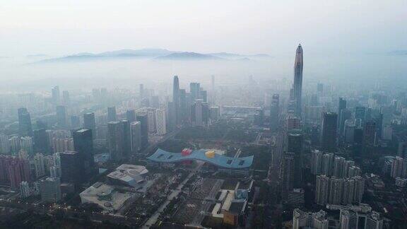 深圳平流雾航拍照片