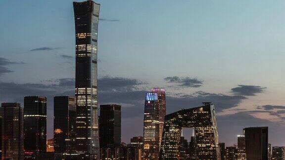 TD鸟瞰图北京和市中心黄昏北京中国
