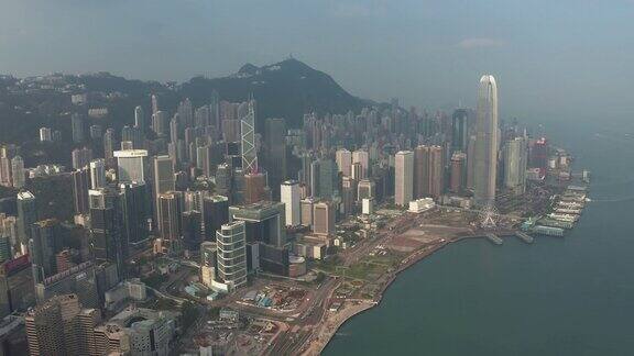 香港香港岛中区鸟瞰图