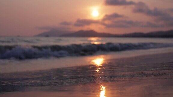 海滩日落时间