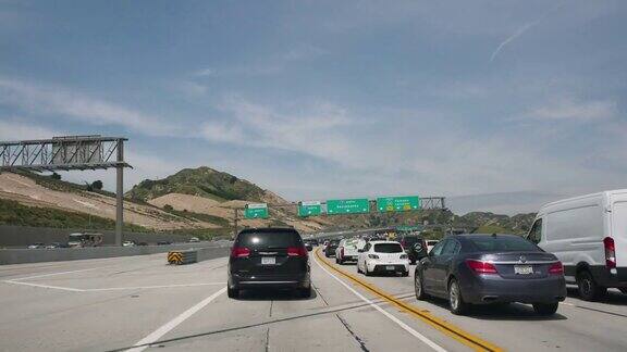驾驶POV洛杉矶高速的时间间隔为4k