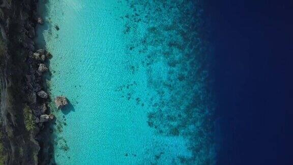 库拉索岛加勒比海鸟瞰图4K视频