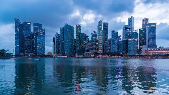 4K时间推移:城市景观新加坡