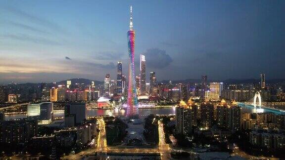 俯视图广州塔在广州中国