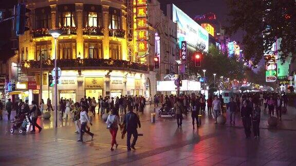 中国上海的商业街