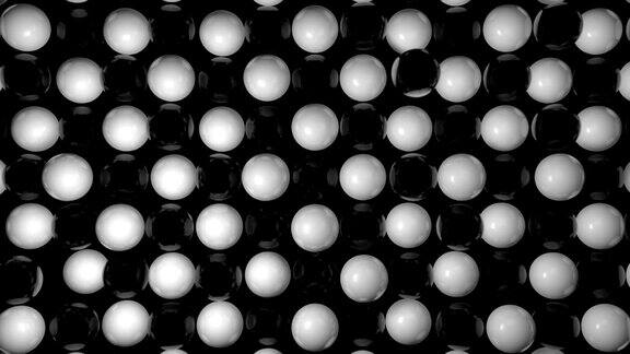 抽象背景与黑色和白色的球体