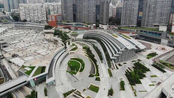 香港西九龙地区的市区景观