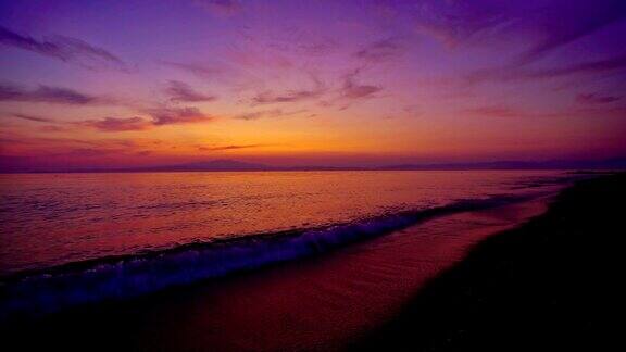 宁静的日落海景