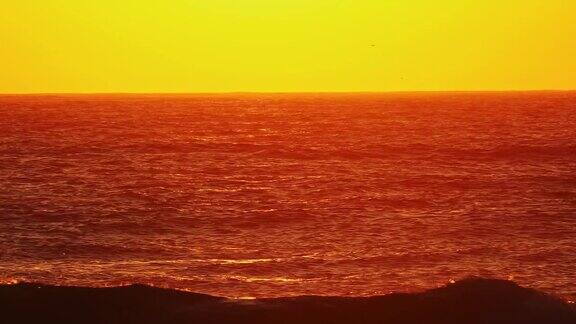 热带金色的夕阳