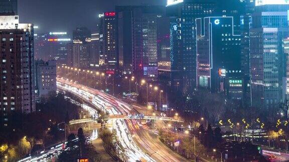 中国北京北京金融街夜行号