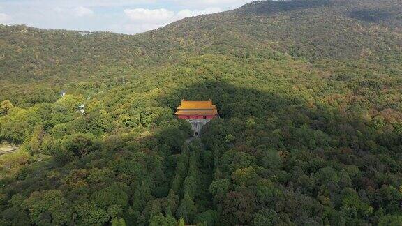 南京中山和明孝陵鸟瞰图