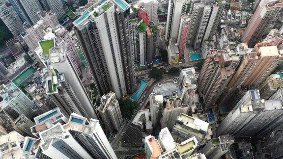 鸟瞰香港城市