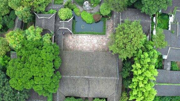 空中的古代传统园林苏州园林在中国