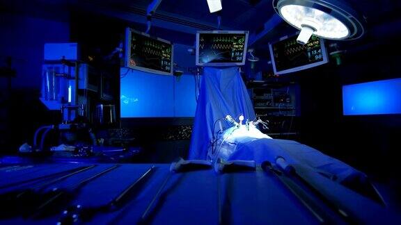 配备专业数字监视器的医院腹腔镜培训设施