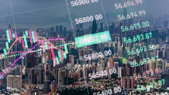LSZO深圳城市景观时间推移与证券市场金融交易