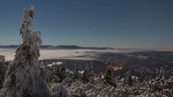 大自然的冬季景观4k