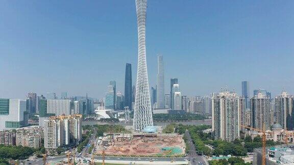 鸟瞰图广州城市中国