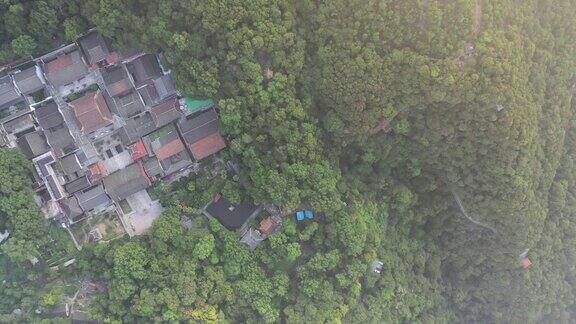 中国福建省福州市孤山涌泉寺鸟瞰图