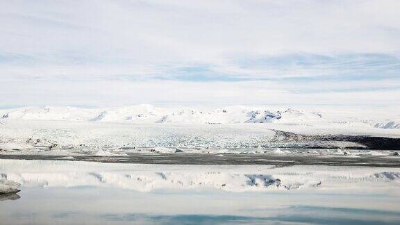 4K延时拍摄:Vatnajokull冰川Jokulsarlon泻湖冰岛