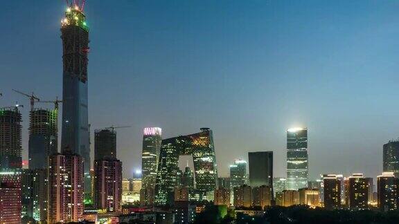 TU高角度的北京在晚上