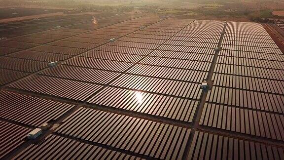 太阳能农场替代能源日落时间